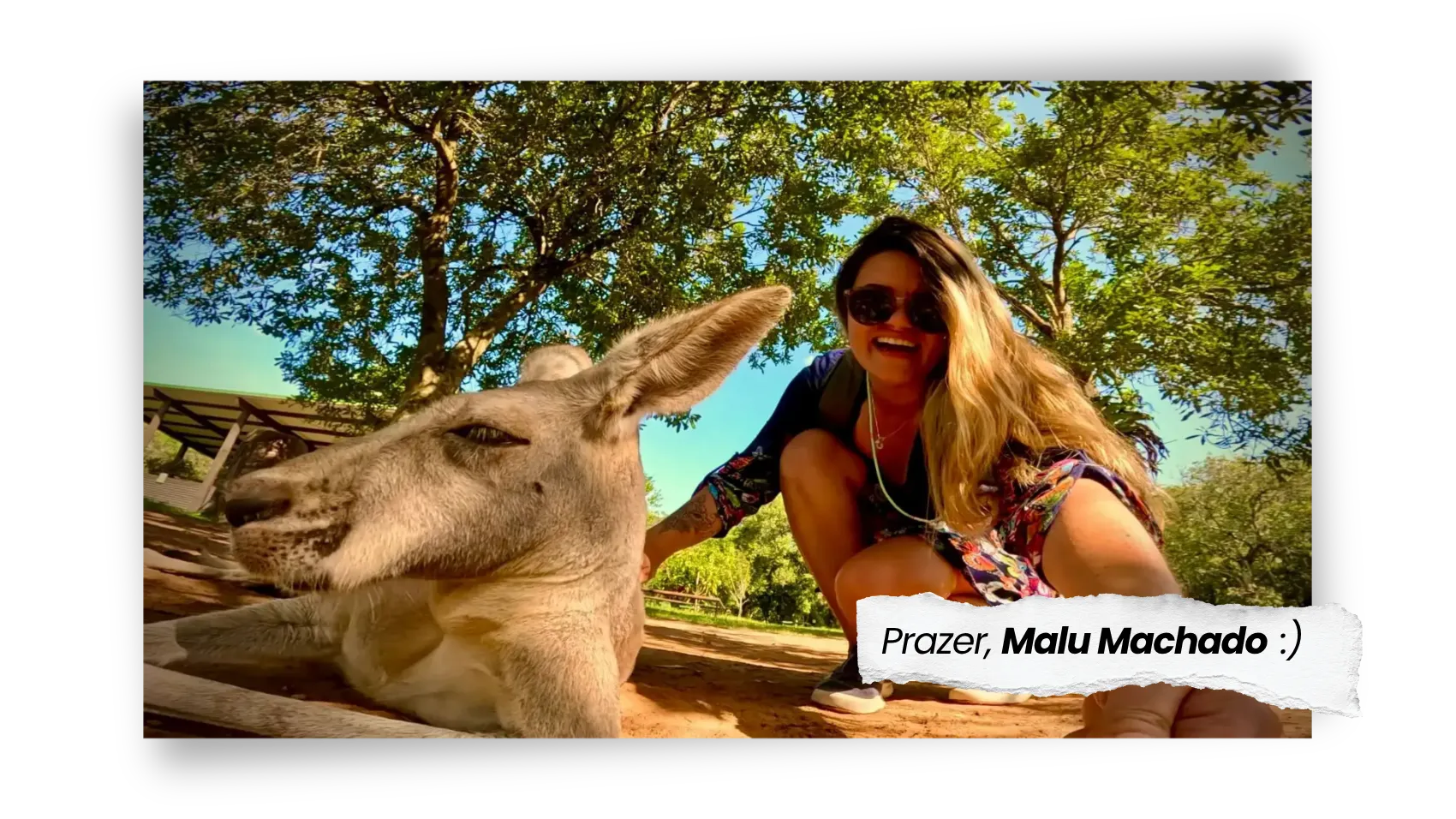 foto canguru com malu